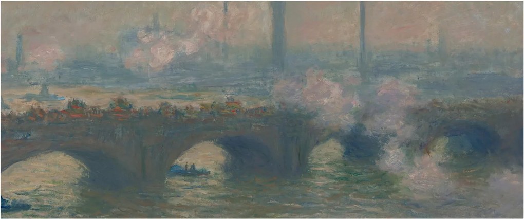 Tablou - Claude Monet, Waterloo Bridge, Gray Day, reproducere (120x50 cm)