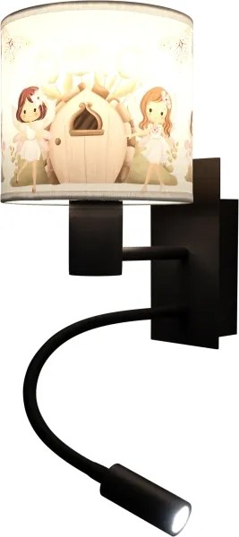 Brilagi - Lampă LED Flex. BOBO 1xE27/25W/230V + LED/3W neagră/albă/roz/zâne