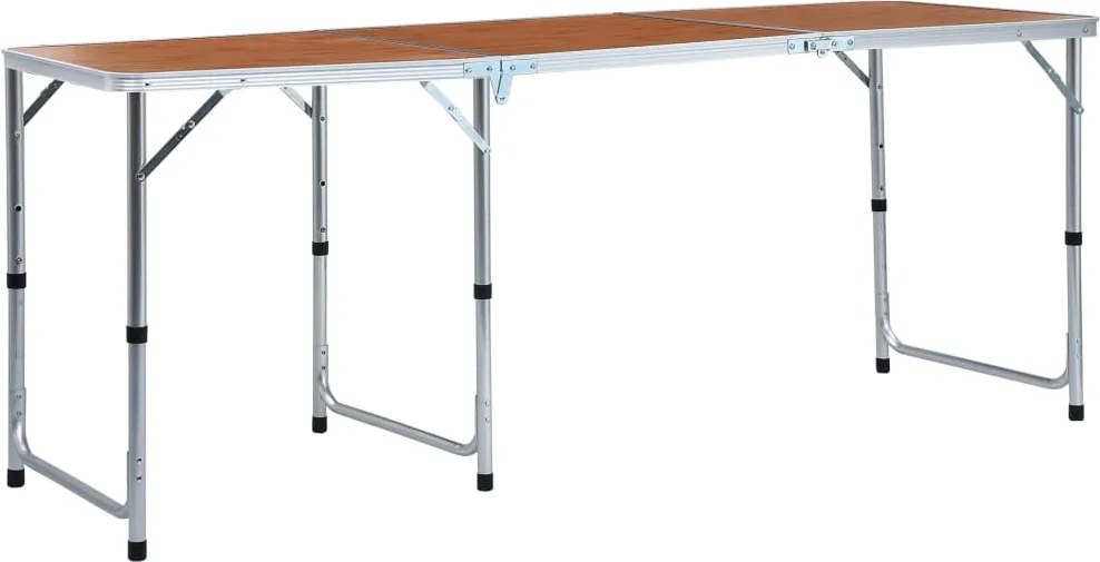 vidaXL Masă de camping pliabilă, 180 x 60 cm, aluminiu