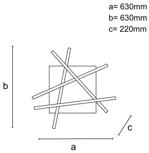 Lustră LED dimabilă aplicată LED/60W/230V 3000-6500K + telecomandă