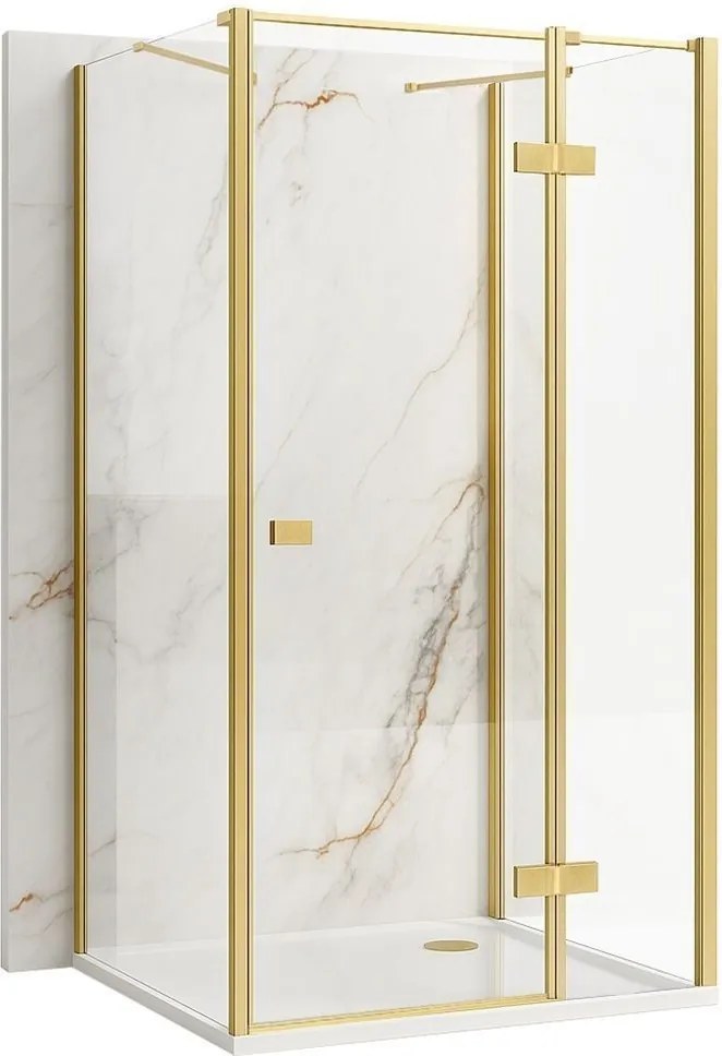 Cabina de dus Rea Atlas 100x100 Brush Gold