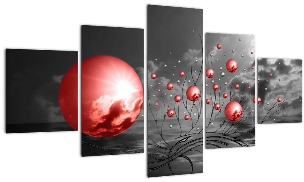 Tablou bilelor roșii (125x70 cm), în 40 de alte dimensiuni noi