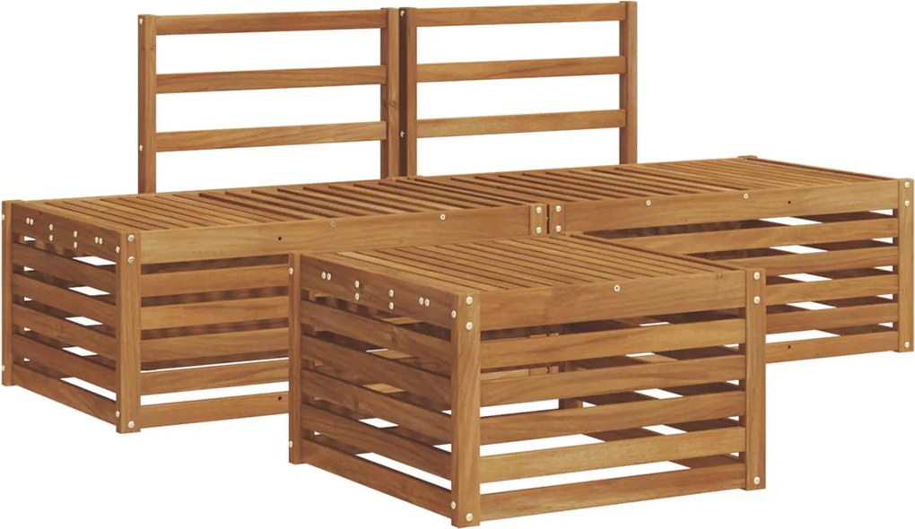 vidaXL Set de canapele de exterior 3 Bucată natural