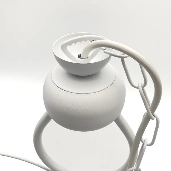 Lustră pe lanț RETRO 2xE27/60W/230V alb mat