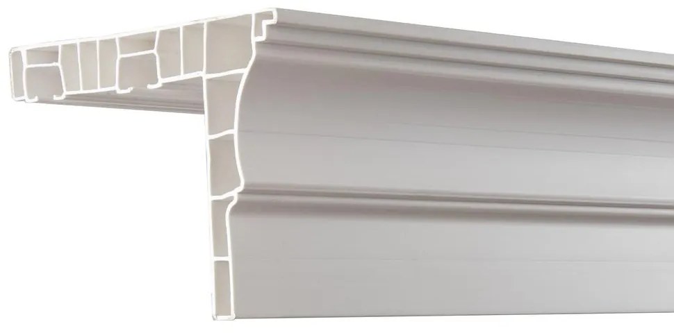 Sina perdea tavan din pvc, 2 canale,  alba , cu toate accesoriile incluse - 600 cm
