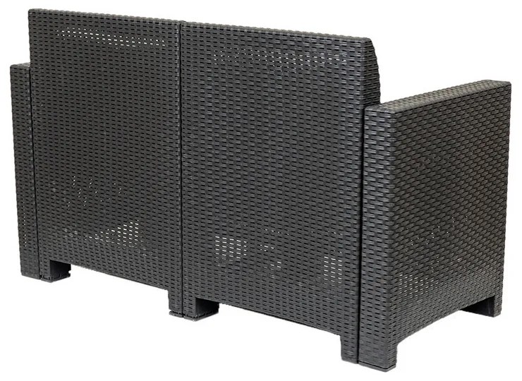 Canapea de grădină Nero cu 2 locuri, grafit