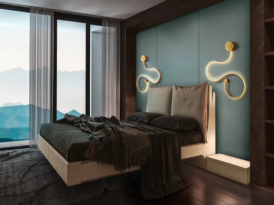 Aplica de perete LED design modern decorativ Grafos auriu SV-227131