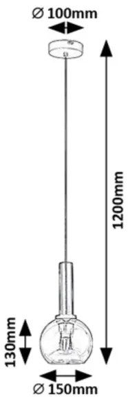 Lustră pe cablu CENTIO 1xE27/40W/230V Rabalux 72171
