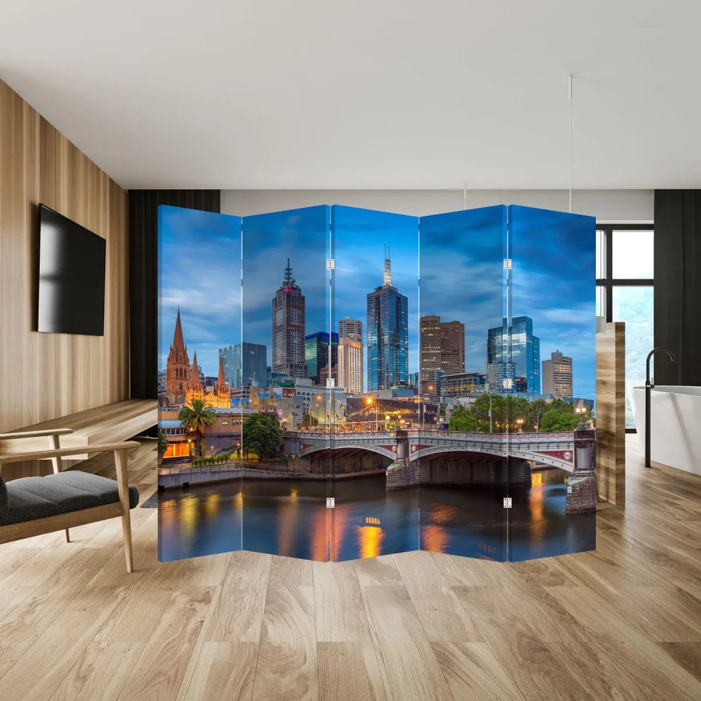 Paravan - Orașul Melbourne (210x170 cm)