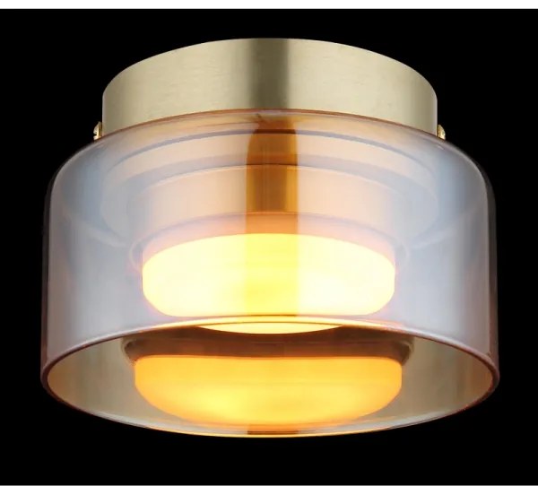 Plafonieră LED Globo 16055DG HIGGINS 1xGX53/6W/230V d. 13 cm maro