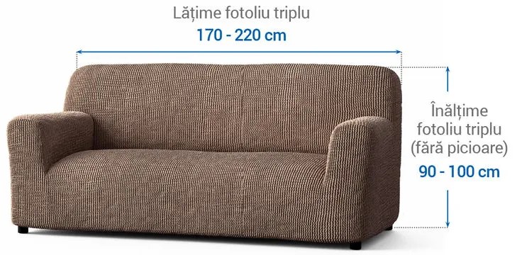 Huse bielastice COSTINA alunei fotoliu triplu (l. 170 - 220 cm)