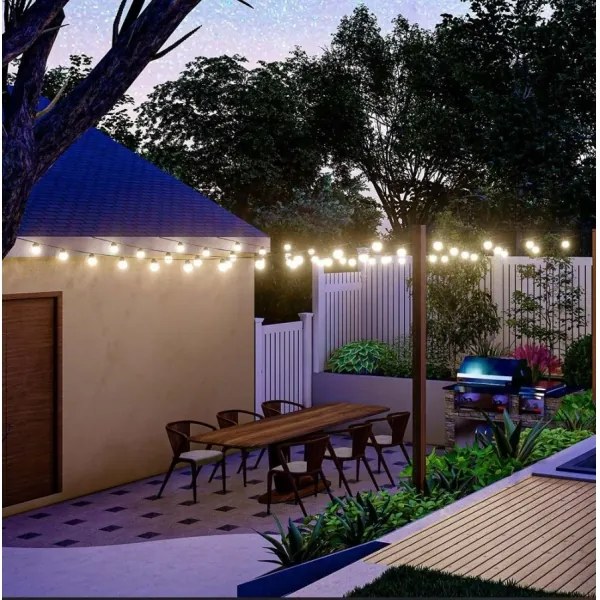 Șir solar LED 10xLED/0,5W/4,5V 12 m 3000K IP44 + telecomandă