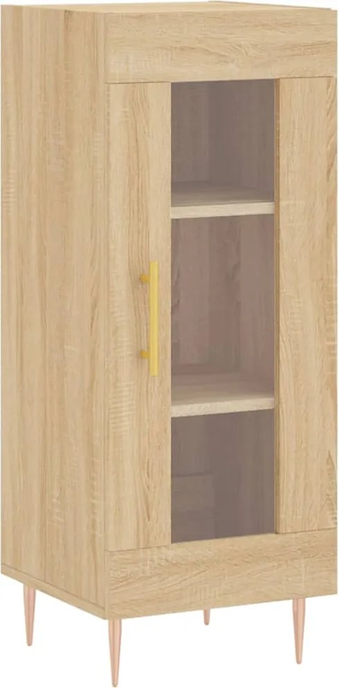 vidaXL Servantă, stejar sonoma, 34,5x34x90 cm, lemn compozit