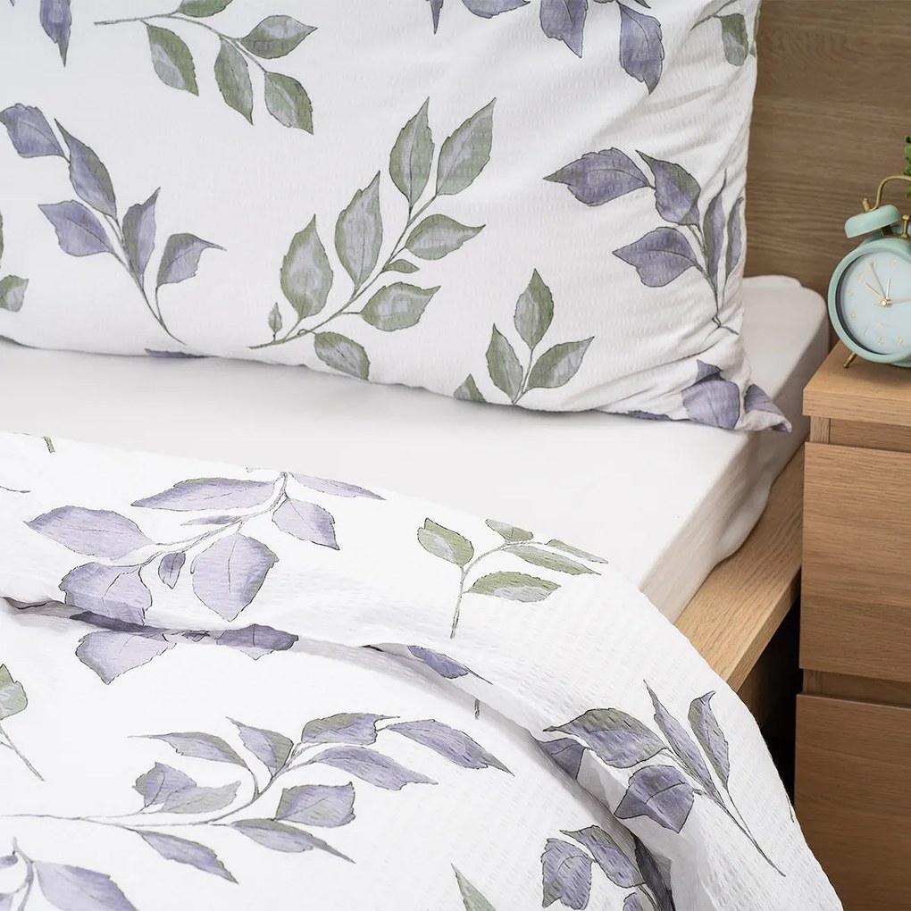 Lenjerie de pat din crep 4Home Soft Leaves, 140 x 220 cm, 70 x 90 cm