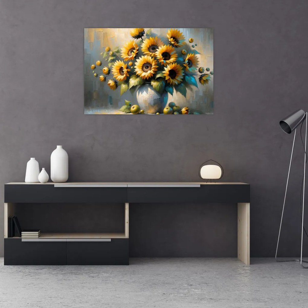 Tablou – Vază cu floarea-soarelui (90x60 cm)