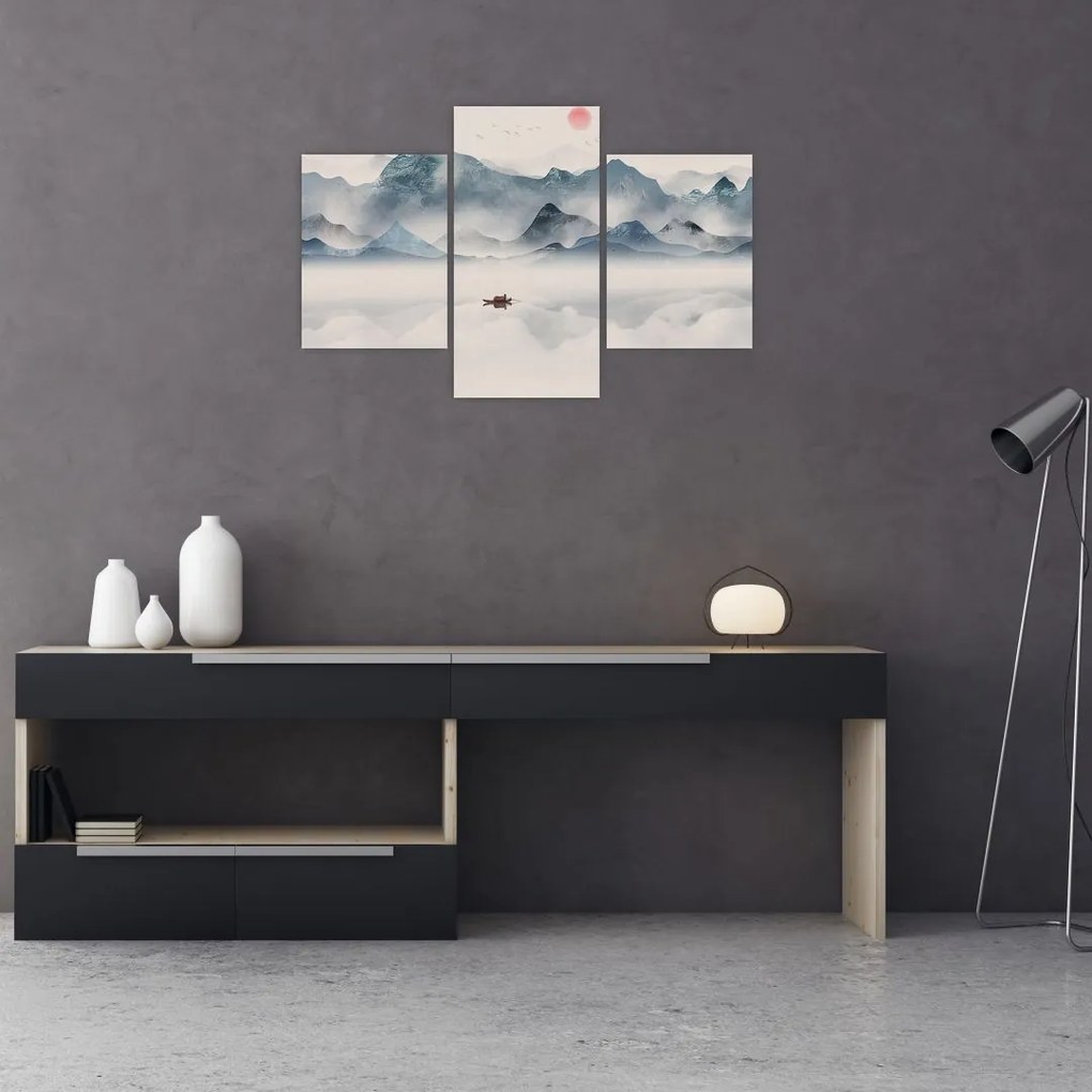 Tablou - Valea munților albaștri (90x60 cm)