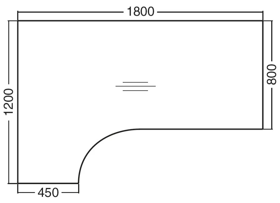 Birou ergonomic ProOffice A 180 x 120 cm, stânga, cireș