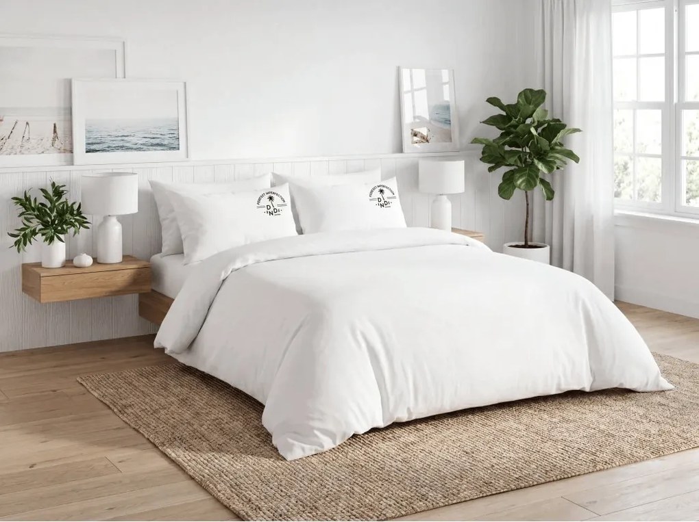 Lenjerie de pat din bumbac PLAIN BEAUTY albă Dimensiune lenjerie de pat: 2 buc 60 x 70 cm | 200 x 220 cm