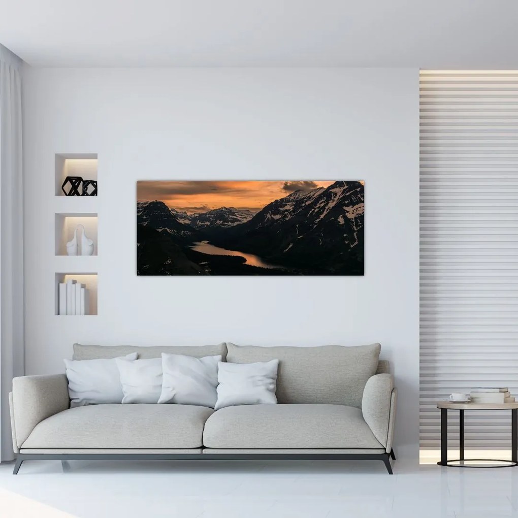 Tablou - Lac între munți (120x50 cm)