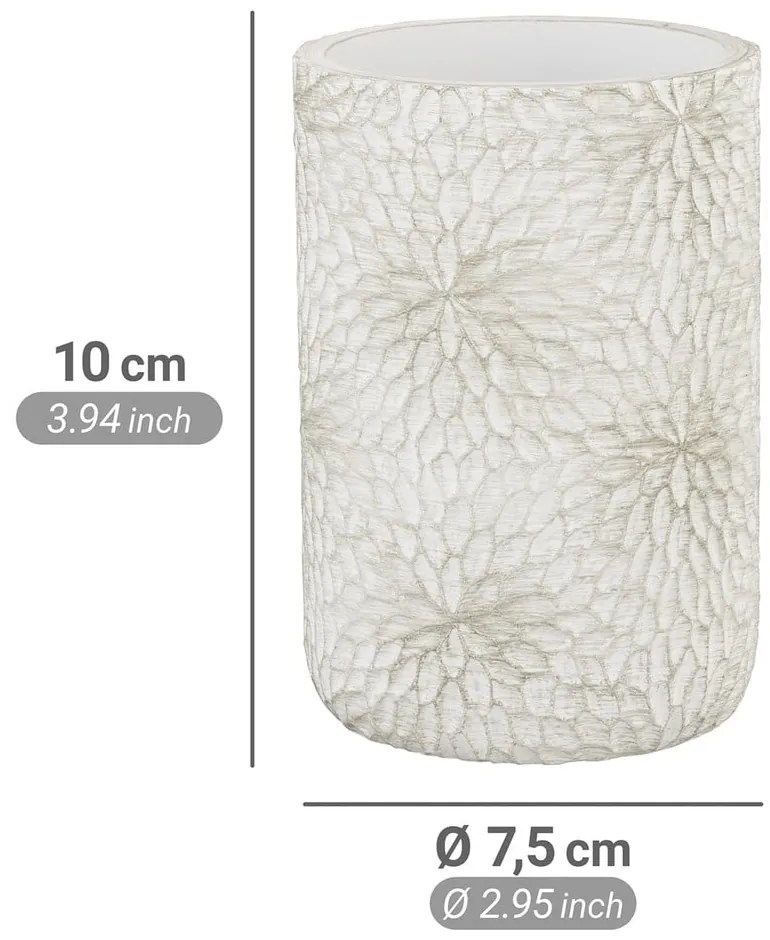 Suport pentru periuța de dinți alb-auriu din polirășină Montalfano – Wenko