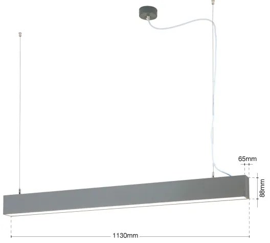 Orion- Lampă LED 2 în 1 plafonieră/suspendată PALKKI LED/38W/230V 3000/4000/5000K gri