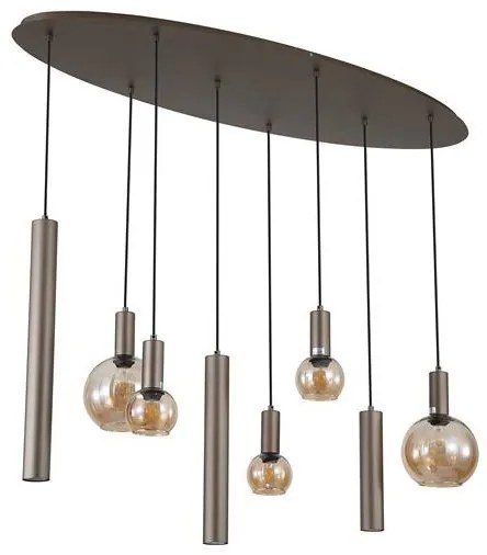 Lustra cu 8 pendule mixte Lyon