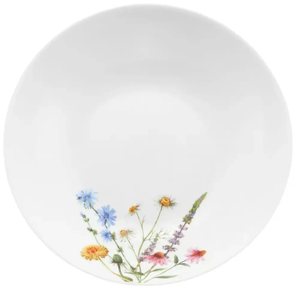 Farfurie adanca 20cm, sticla opal, Bloom