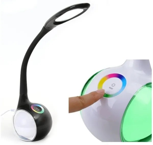 LED RGB Lampă de masă dimmabilă LED/7W/230V negru