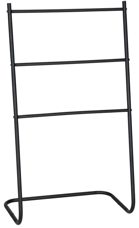 Suport pentru prosoape negru mat din metal Aracena – Allstar