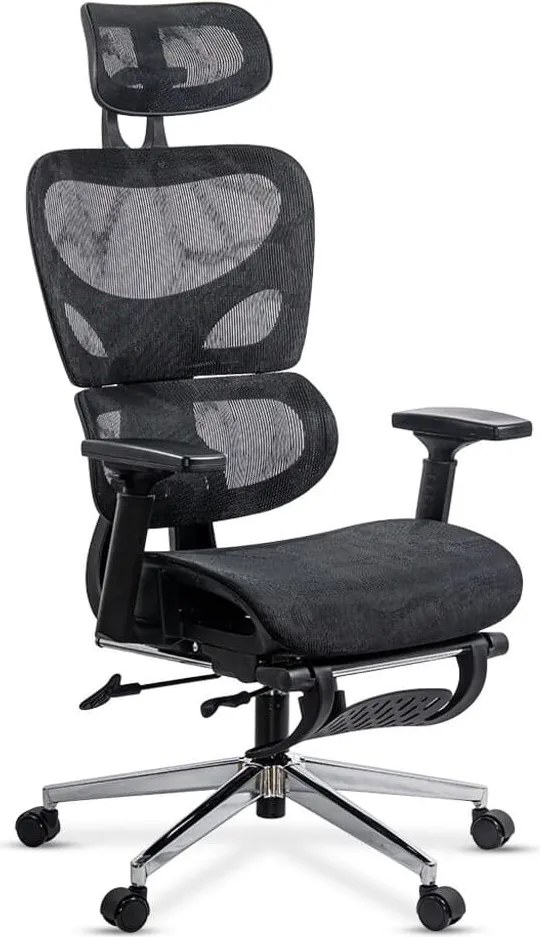 Scaun Ergonomic Multifunctional Cu Suport Lombar SYYT 9508 negru