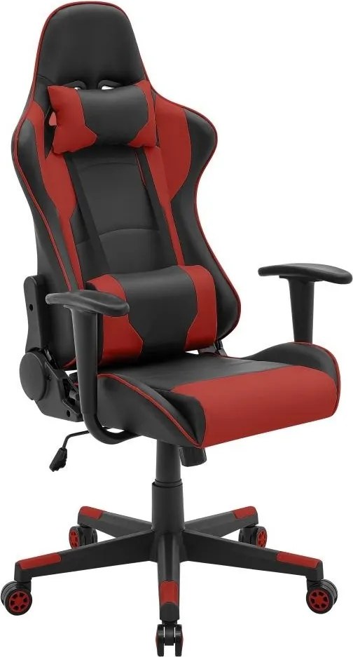 Scaun de birou SILVERSTONE, negru/roșu