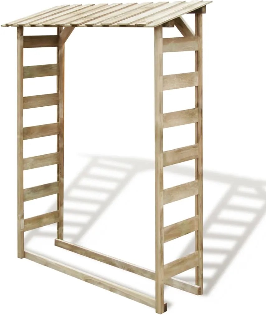 vidaXL Șopron lemne de foc, 150 x 44 x 176 cm, lemn de pin tratat