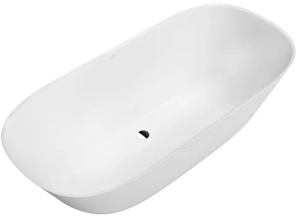 Cada free-standing, Villeroy&amp;Boch Theano, compozit Quaryl, 175x80cm, Alb Alpin, UBQ175ANH7F200V-01