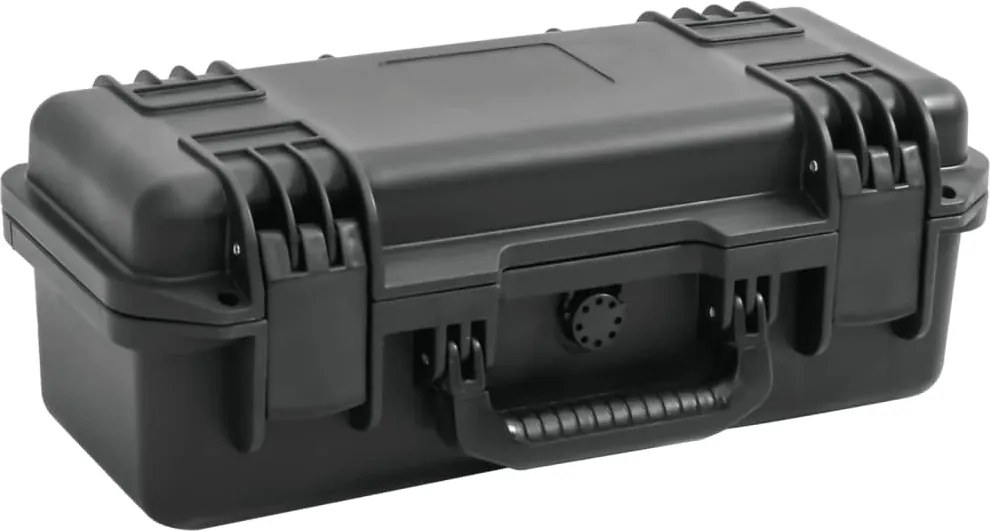 vidaXL Carcasă de transport portabilă, negru, 46,5x21,5x17,5 cm, PP