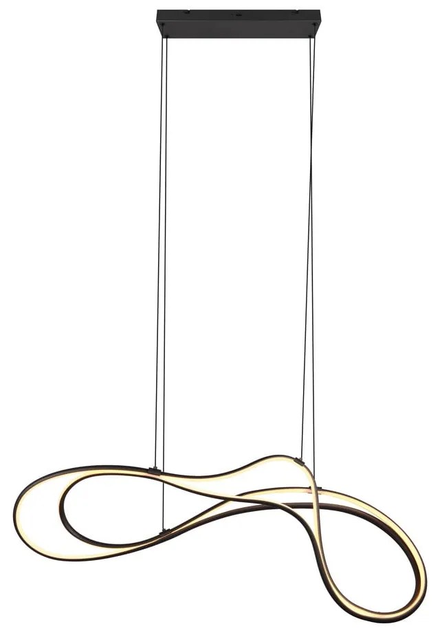 Lustră neagră LED cu abajur din metal Nala – Trio Select