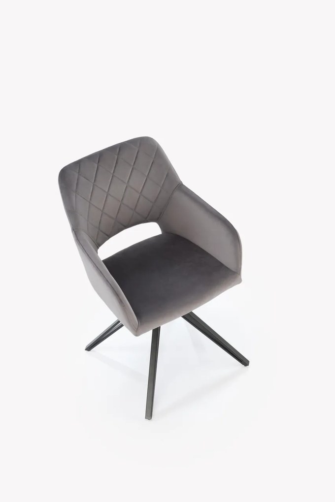 Scaun rotativ K535 velvet gri