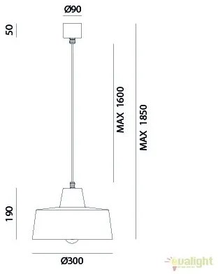 Pendul design minimalist Industrial Style, diam.30cm, Officina 268.05.FF