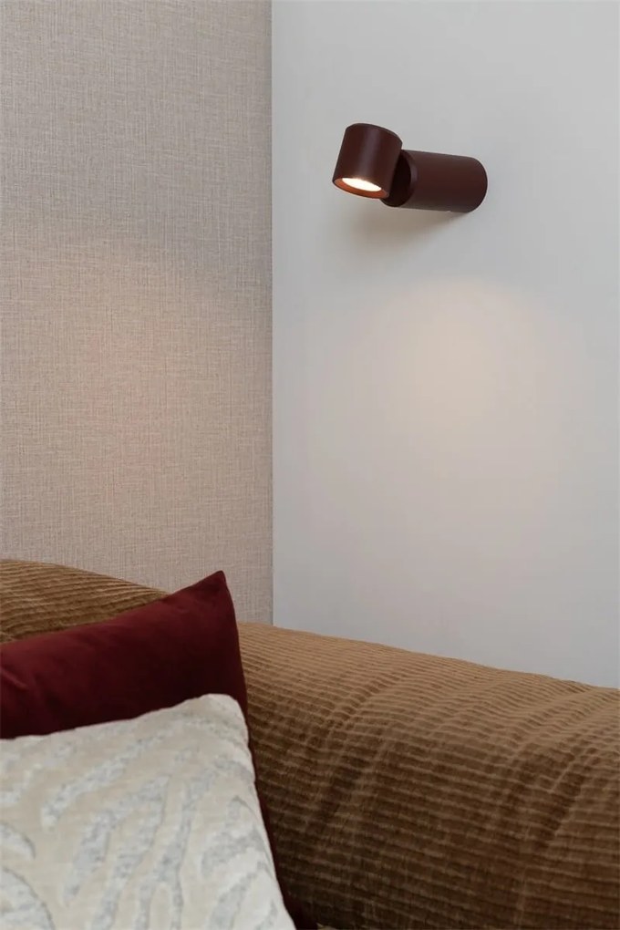 Lampa cu baterii pentru perete sau portabila Milan visiniu
