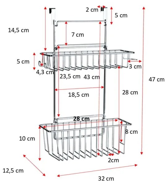 Coș suspendat Wenko Clip-On