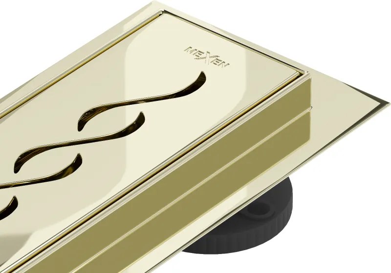 Mexen Flat 360° M18 scurgere liniară rotativă 90 cm, auriu - 1523090-40