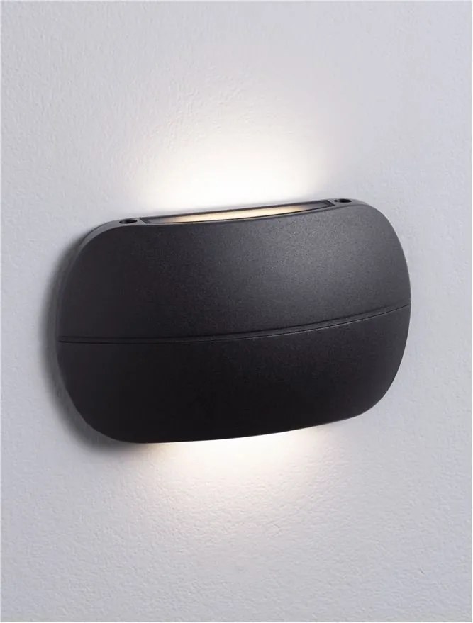 Aplica LED iluminat exterior ambiental, IP65, PRATO negru