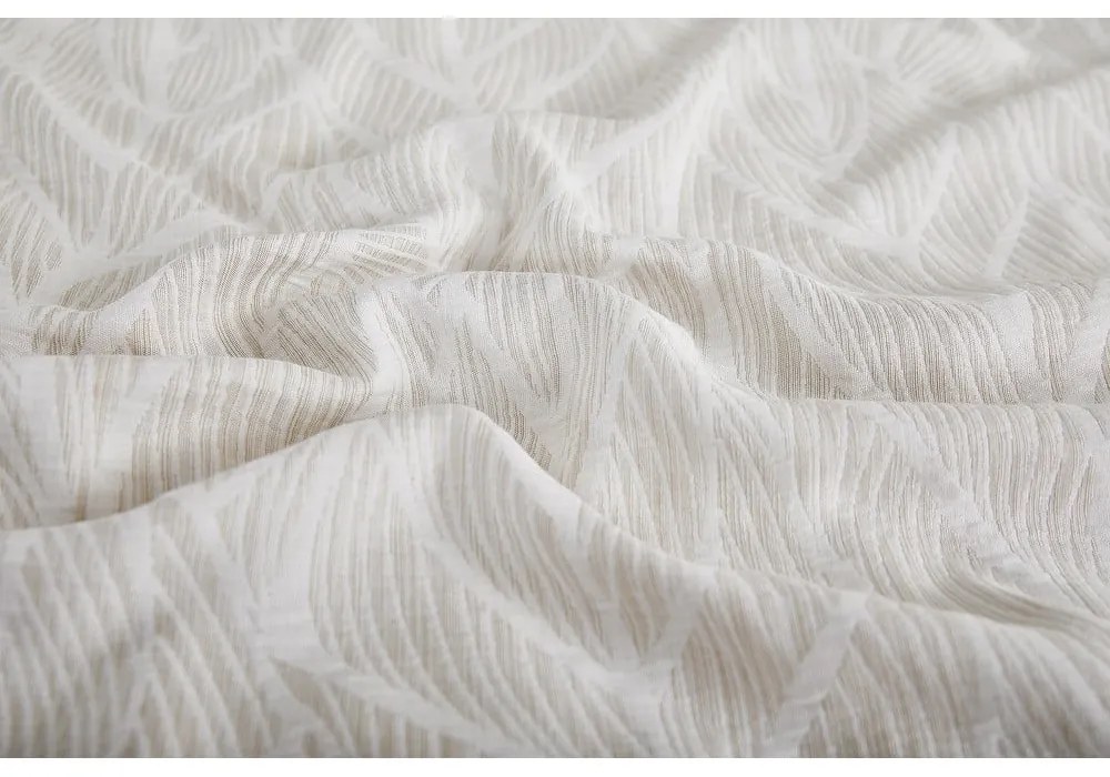 Lenjerie de pat bej din jacquard pentru pat de o persoană 140x200 cm Florida – My House