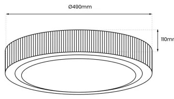 Plafonieră LED MIRI LED/34W/230V d. 49 cm