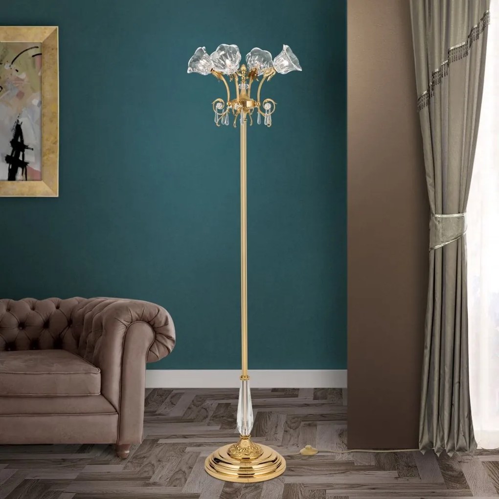 Lampadar, Lampa de podea design clasic LA BOHEME, auriu