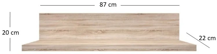 Poliță 90 cm Noella (Stejar sonoma). 1053131