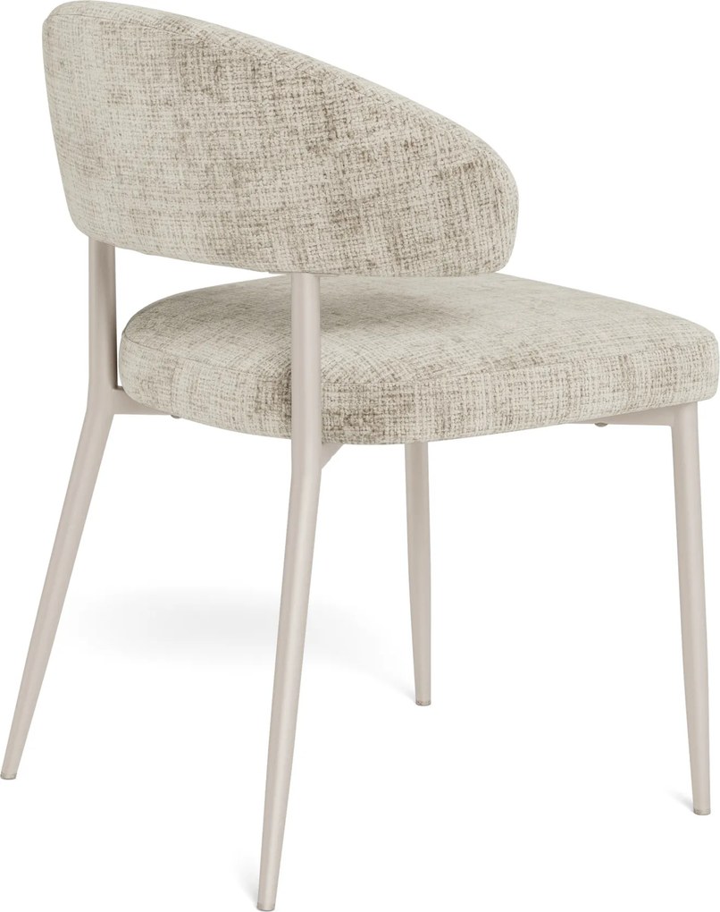 MAZZONI EXPORT IRIS Bej (țesătură Juto 4)/cadru bej-gri (cașmir) - SCAUN MODERN TAPIȚAT PENTRU SALON/SUFRAGERIE BOHO