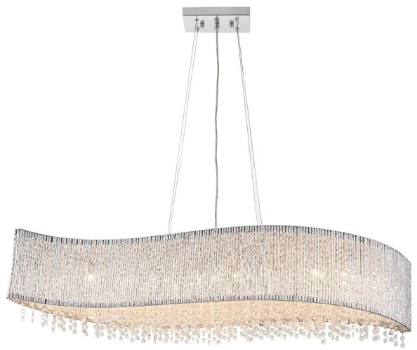 Endon 81979 - Lustră cu cristale GALINA 8xG9/25W/230V, crom lucios, suspendată pe cablu