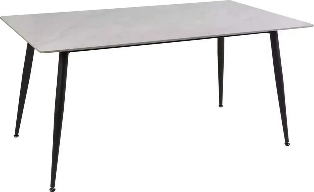 Masa RION, gri cu efect de marmura, ceramica/metal, 130x70x76 cm