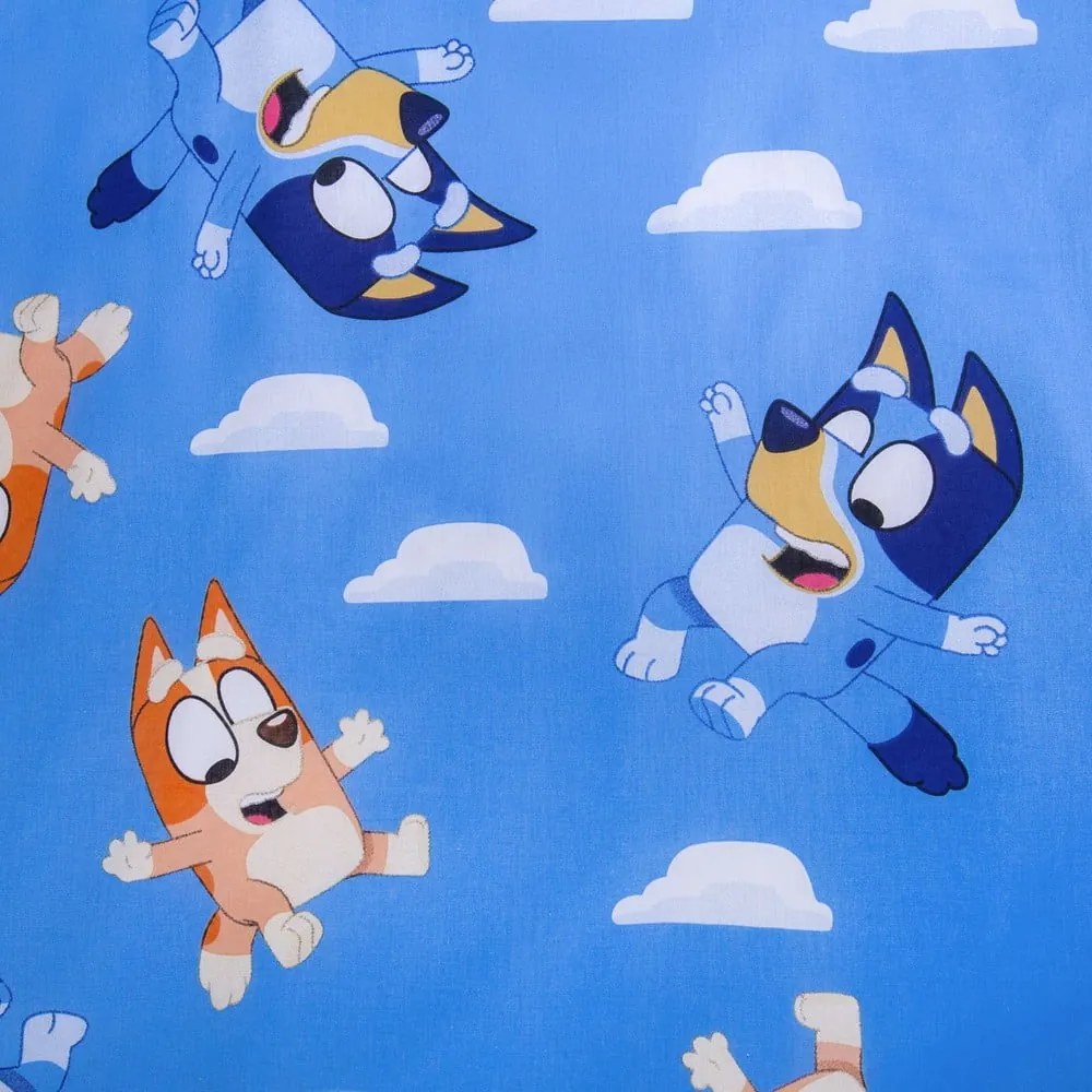 Lenjerie de pat pentru copii din bumbac pentru pat de o persoană 140x200 cm Bluey – Jerry Fabrics