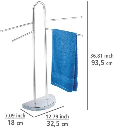 WENKO 16610100 - Suport pentru prosoape COSENZA 33x93,5 cm crom lucios